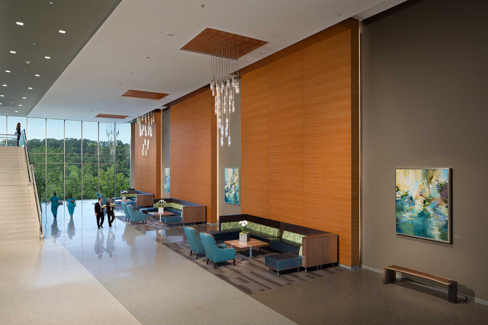 A calming image of the Northside Hospital Cherokee Hospital waiting area in Canton Georgia
