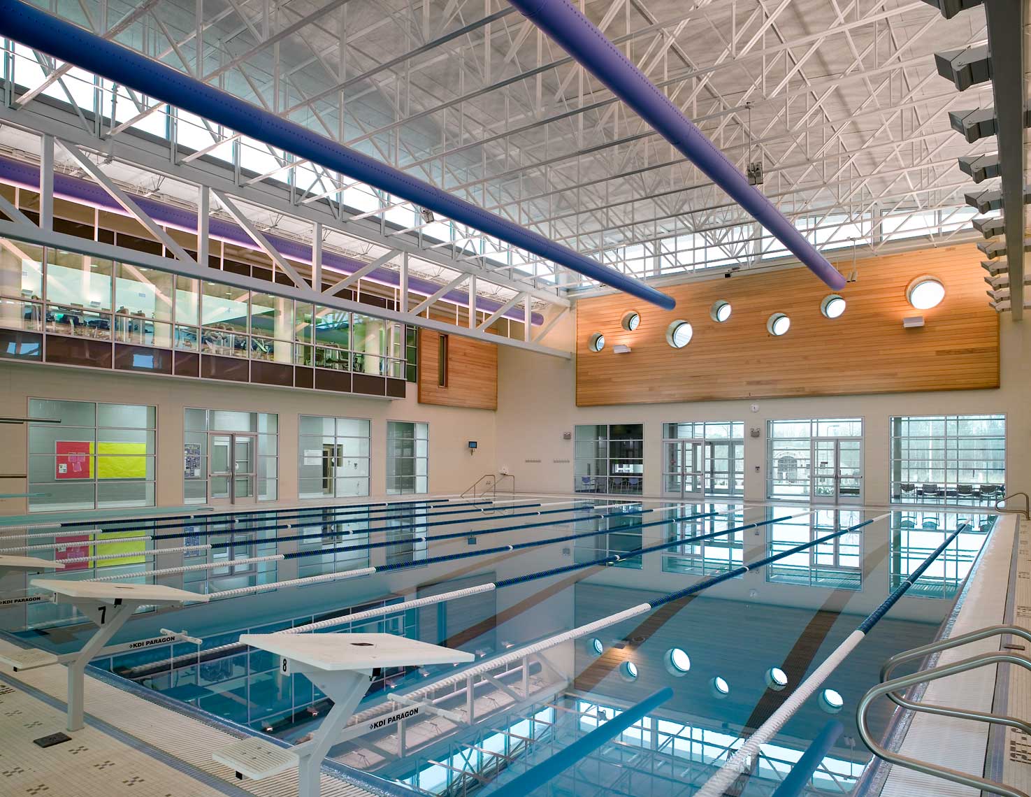 A natatorium view at the Summit Family YMCA