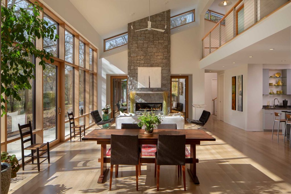 Interior daytime view of the dining room at a Franklin Residence