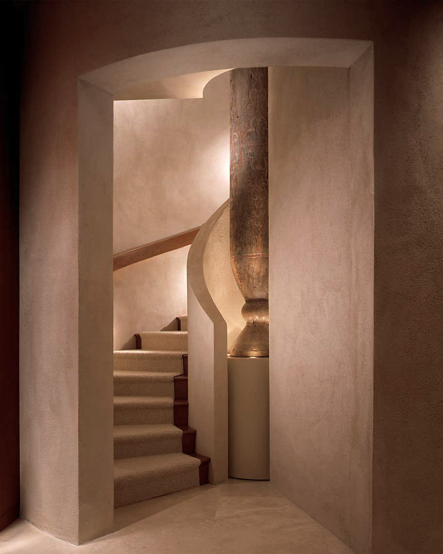 Interior view of a staircase in a Naples Residence