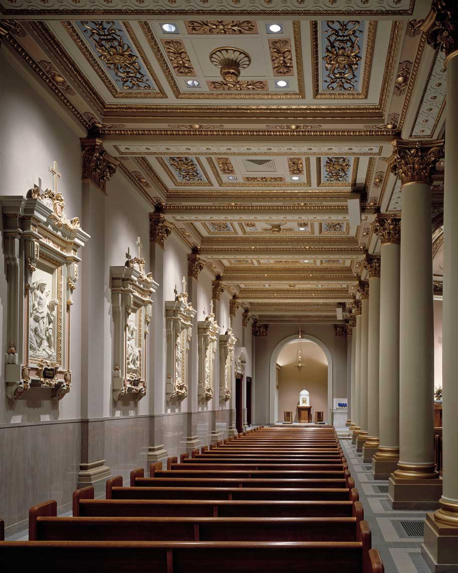 A beautiful, classical interior composition of the striking Cathedral of the Incarnation in Nashville, TN