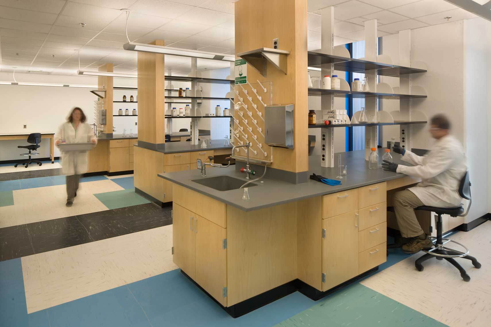A view of a clean and attractive lab at the Parker H. Petit Science Center at Georgia State University