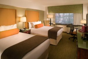 A welcoming view of a comfortable guest room at Holiday Inn Express and Suites
