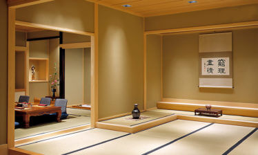 A tranquil view of the elegantly designed interior of Nakato Restaurant in West Midtown Atlanta, Gerogia