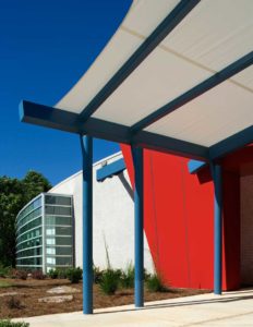 A striking daytime photo of the Northlake Barbara Loar Public Library in Tucker, Georgia