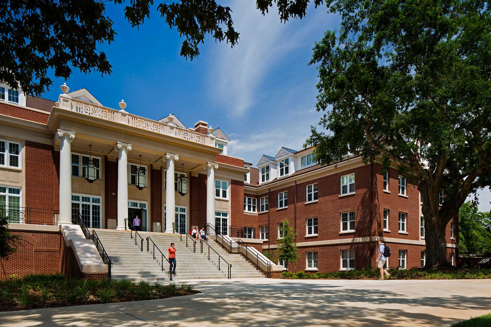 A daytime exterior view of Rutherford Hall at the University of Georgia