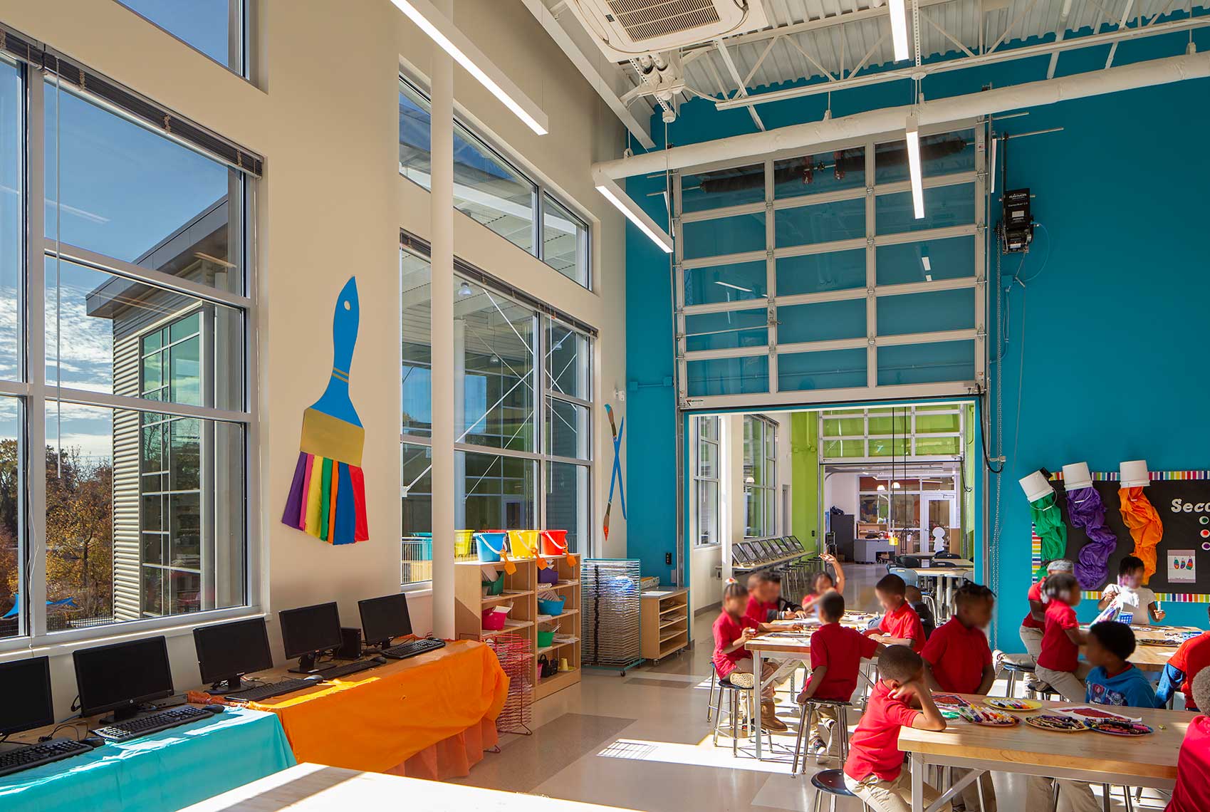 Tuskegee Airmen Global Academy | Art Room<br>Collins Cooper Carusi Architects, Inc. / JE Dunn Construction