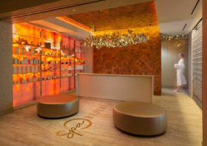 A photograph of the lush reception are of Spa Reserve - Atlanta Architectural Photographers
