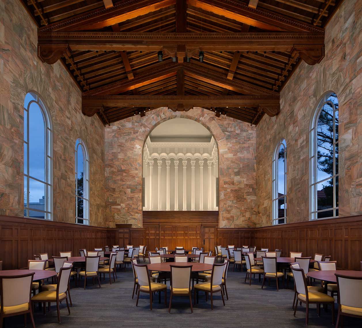 An interior view of the Convocation Hall at Emory University