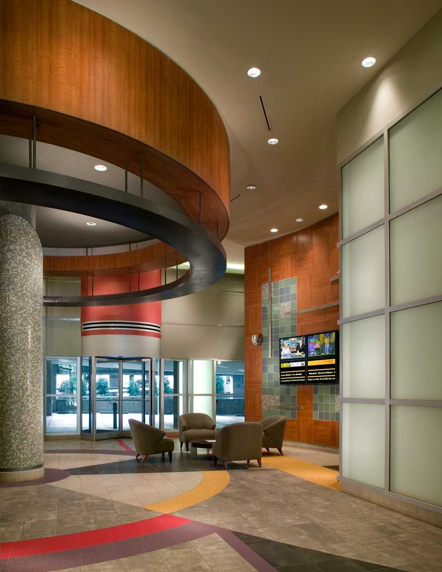 Interior view of the lobby at Metropolis