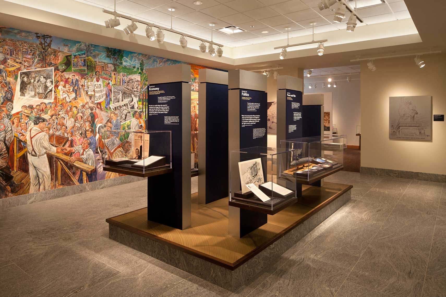 The Mural Room displays of the UGA Special Collections Library in Athens, Georgia